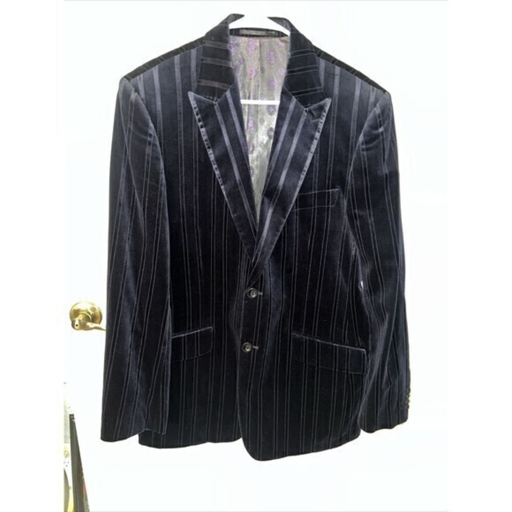 Men's Navy Blue‎ Martin Gordon Cotton and Viscose Jacket Blazer Size Large